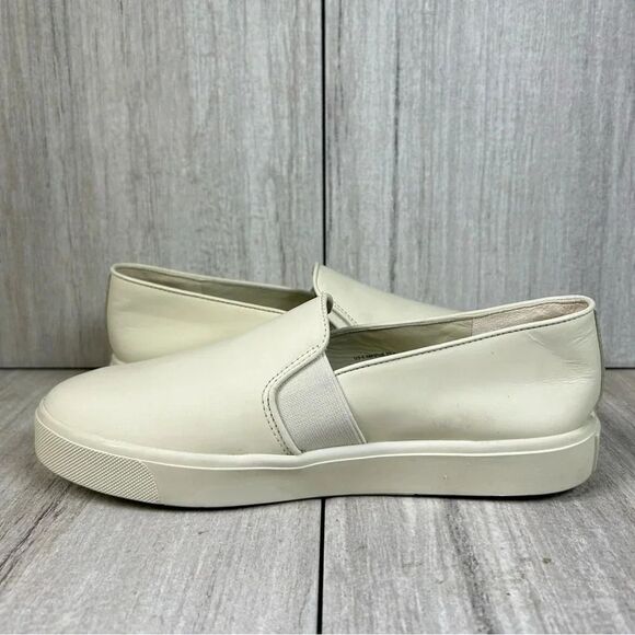 Vince Blair Cream Leather Slip On Sneaker Casual Shoe Women’s Size 5.5 EUR 35.5 - Picture 2 of 10